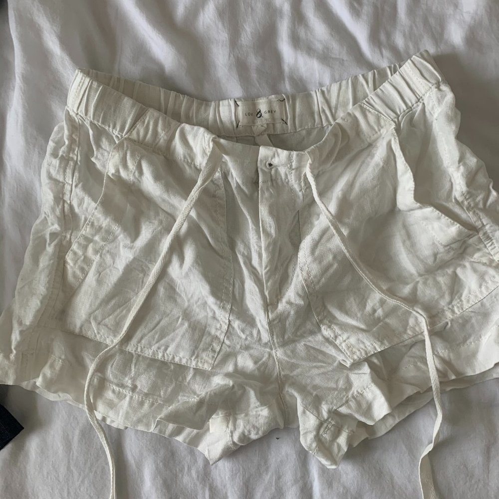 Lou & Grey linen tie-waist shorts